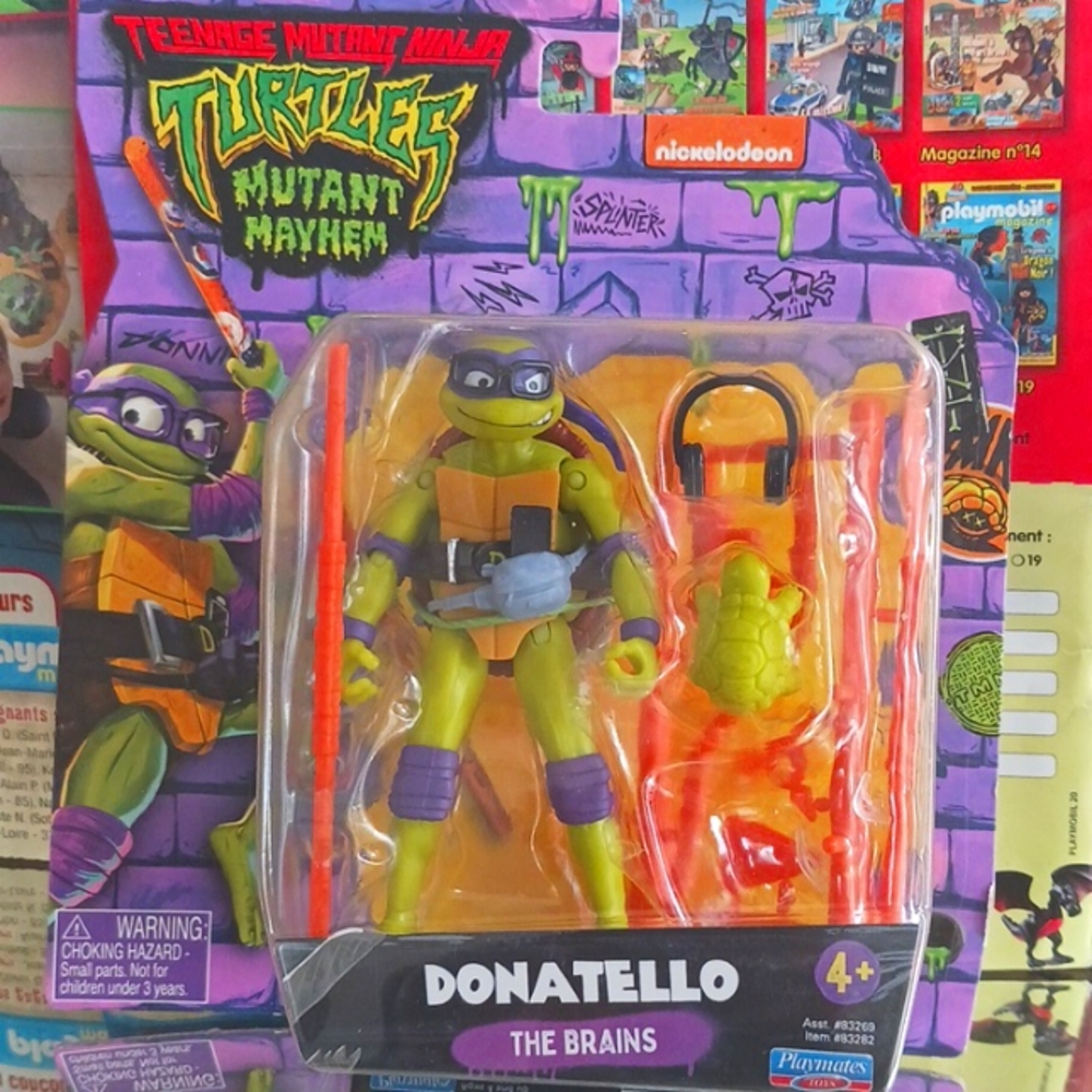 Nickelodeon Donatello The Brains TMNT-Playmates Toy, OneSize, Green & Purple